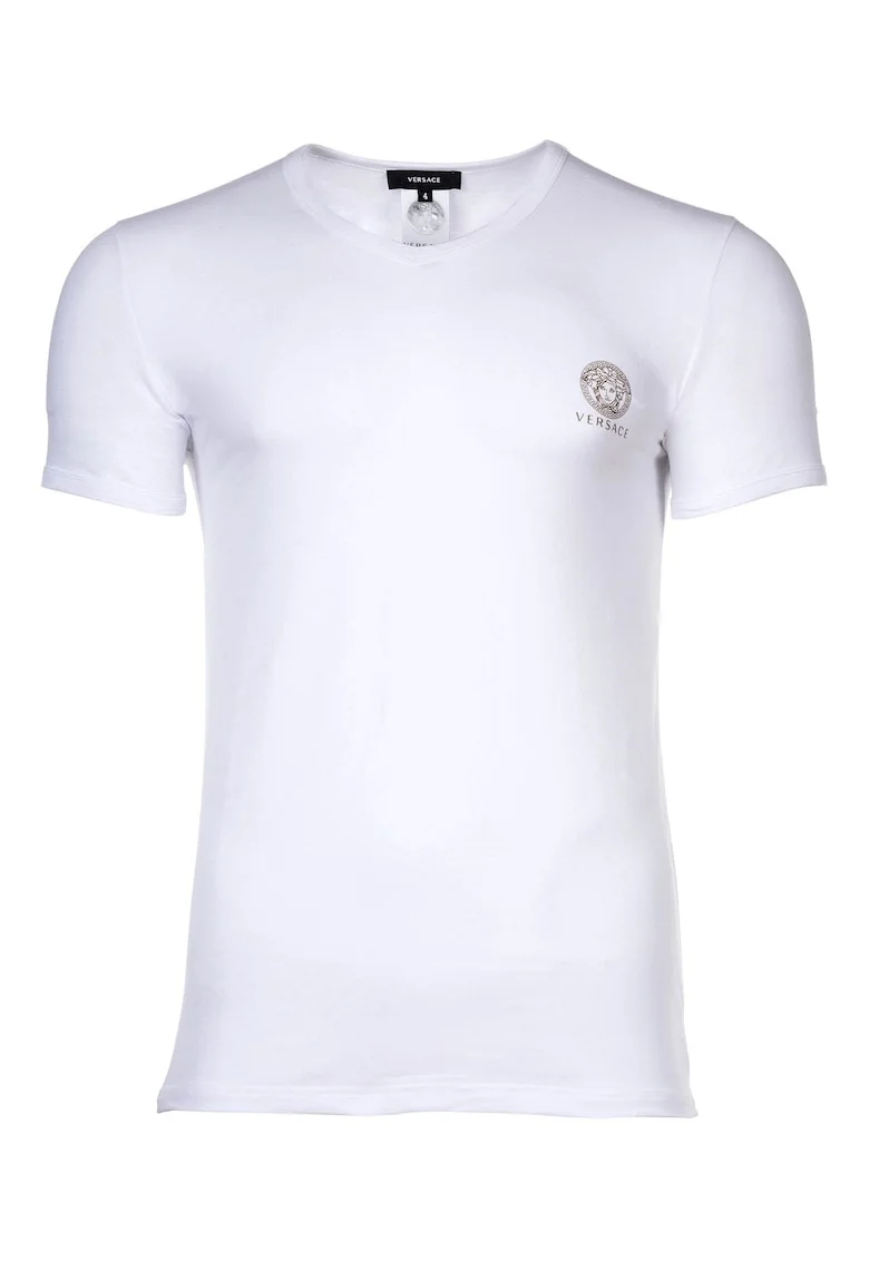 Tricou de casa cu decolteu la baza gatului si logo