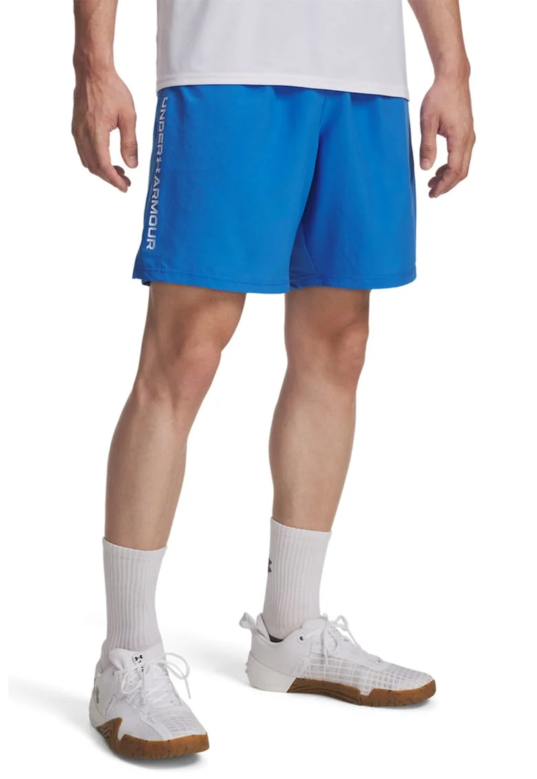 Pantaloni scurti cu detaliu cu logo discret pentru fitness UA Tech™ Wordmark, Albastru royal
