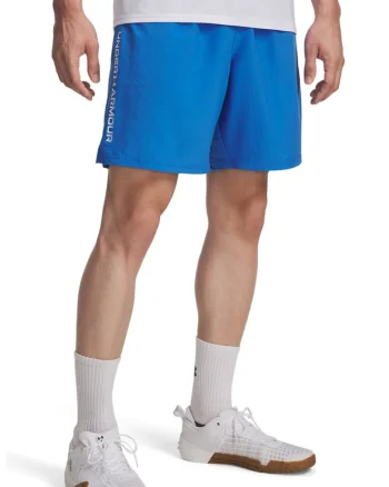 Pantaloni scurti cu detaliu cu logo discret pentru fitness UA Tech™ Wordmark, Albastru royal