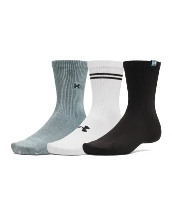 Set de sosete lungi pentru fitness - 3 perechi, Alb/Negru/Gri