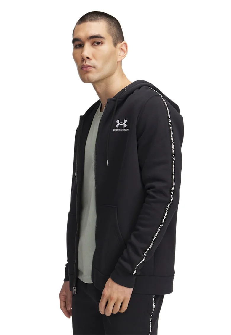 Hanorac din fleece cu logo, pentru fitness Icon