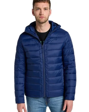 Jacheta puffer  Premium Quality, bleumarin, material poliamida/poliester reciclat