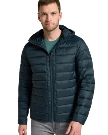Jacheta puffer  Premium Quality, impermeabila, gluga, verde, poliester/poliamida