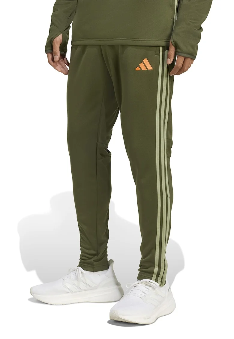Pantaloni pentru fotbal cu slituri laterale, Kaki pal