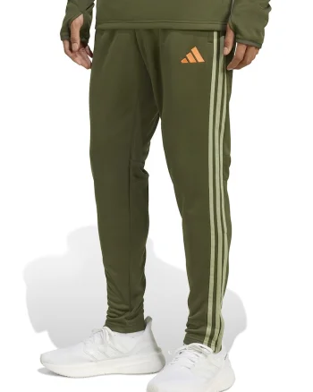 Pantaloni pentru fotbal cu slituri laterale, Kaki pal