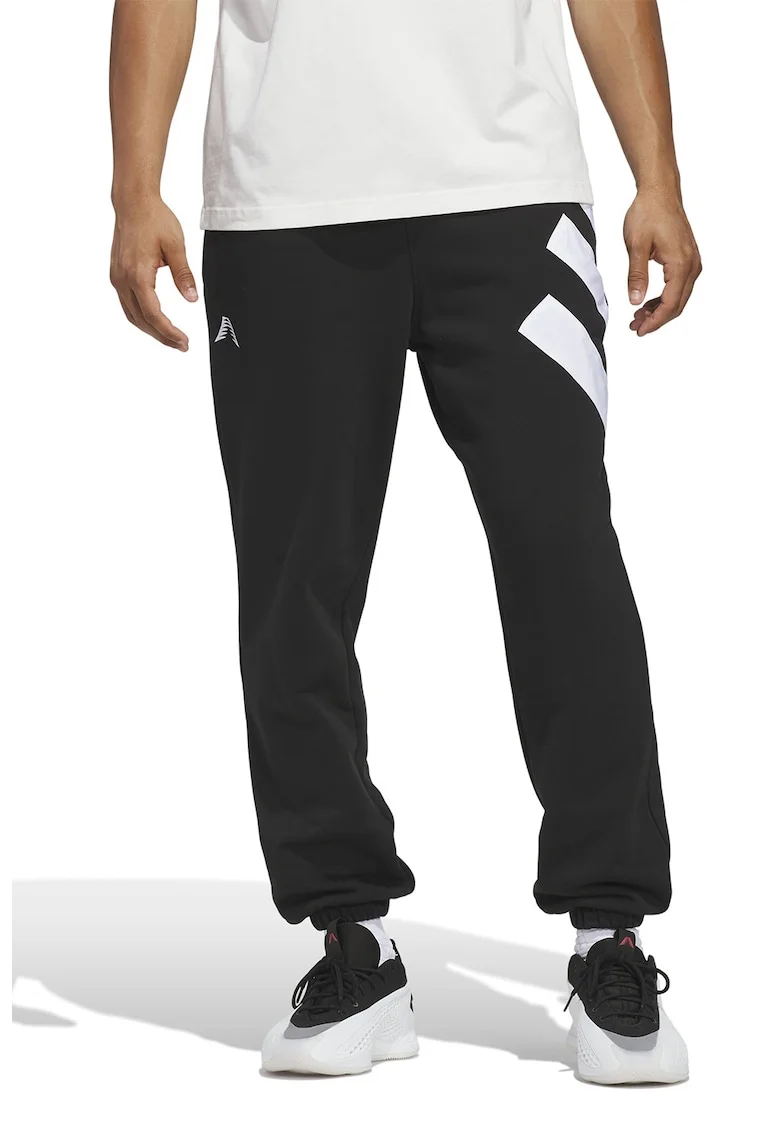 Pantaloni pentru baschet cu logo, Alb/Negru