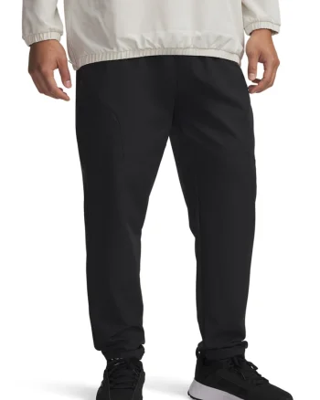 Pantaloni de trening cu croiala conica, pentru fitness Unstoppable, Negru