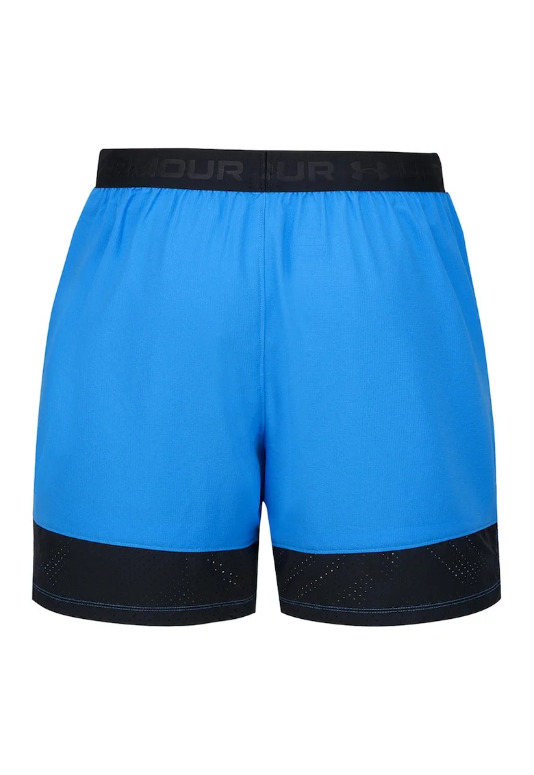 Pantaloni scurti slim fit pentru fitness Vanish, Negru/Albastru deschis