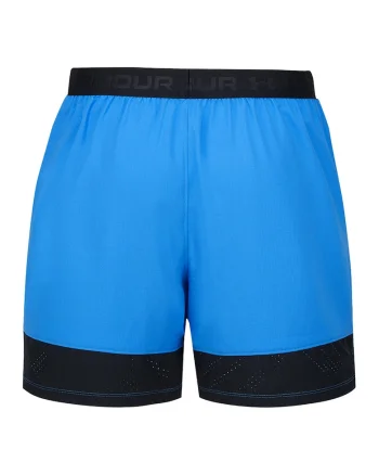 Pantaloni scurti slim fit pentru fitness Vanish, Negru/Albastru deschis