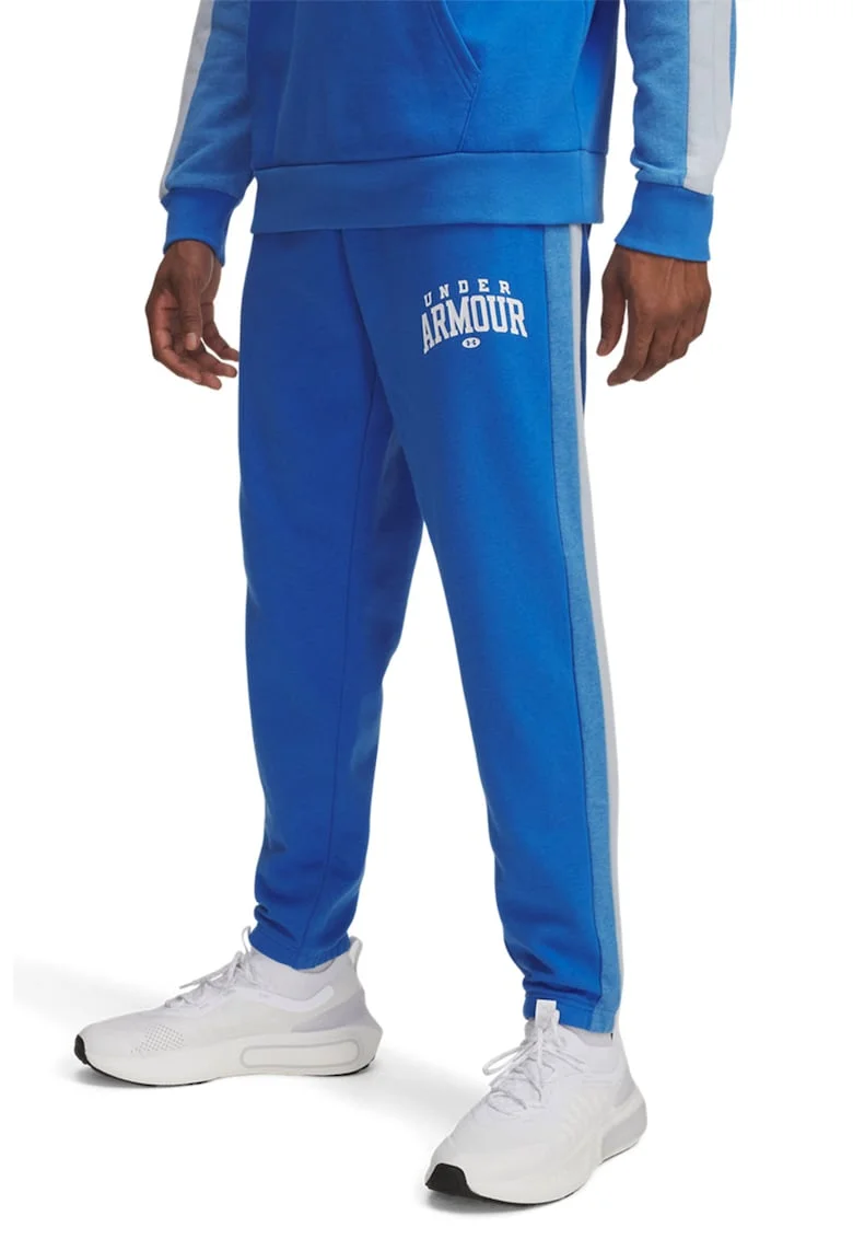 Pantaloni din material fleece pentru fitness Rival, Gri deschis/Albastru deschis