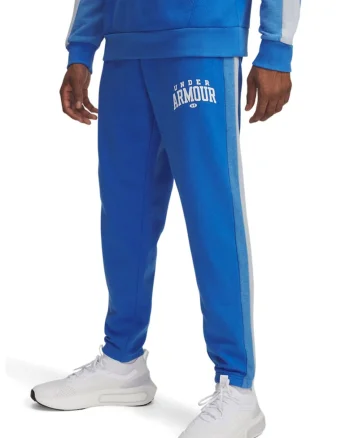 Pantaloni din material fleece pentru fitness Rival, Gri deschis/Albastru deschis
