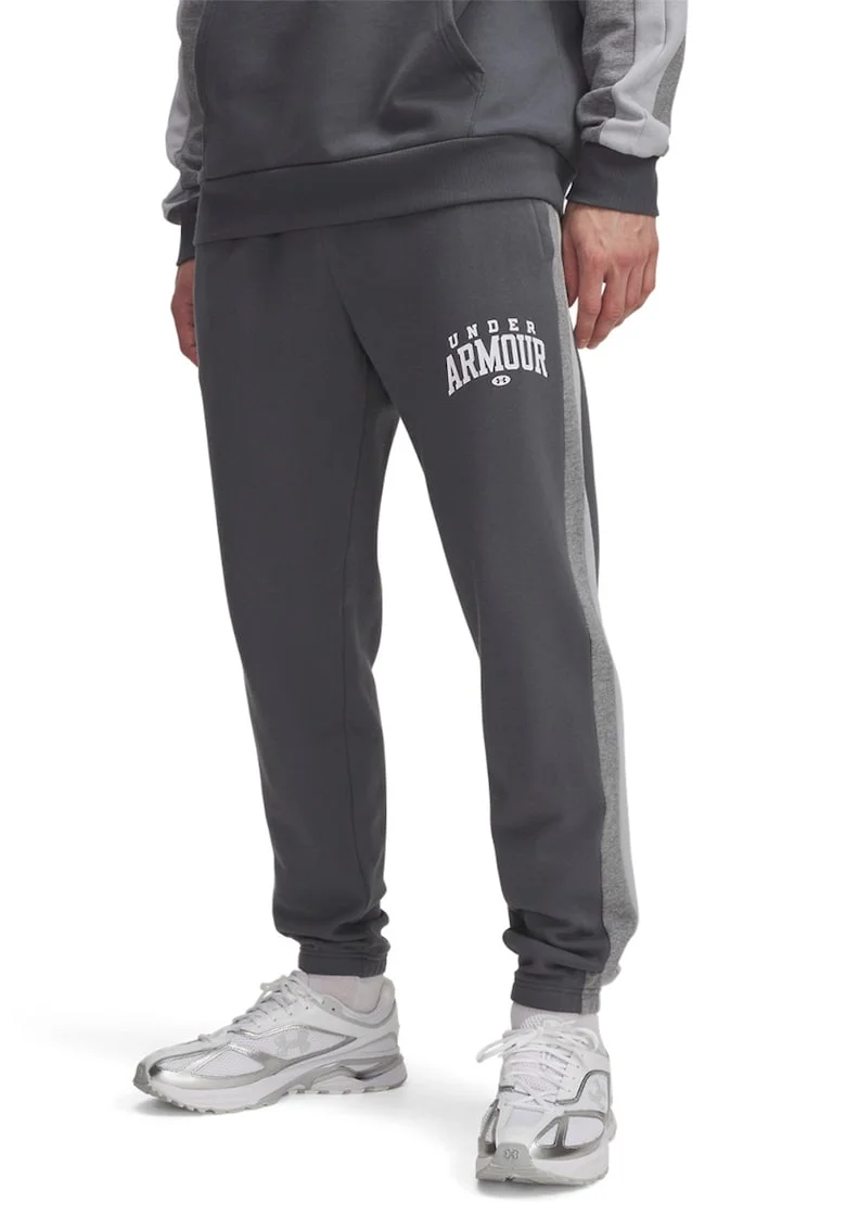 Pantaloni din material fleece pentru fitness Rival, Gri cenusiu/Gri inchis