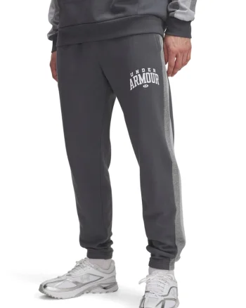 Pantaloni din material fleece pentru fitness Rival, Gri cenusiu/Gri inchis