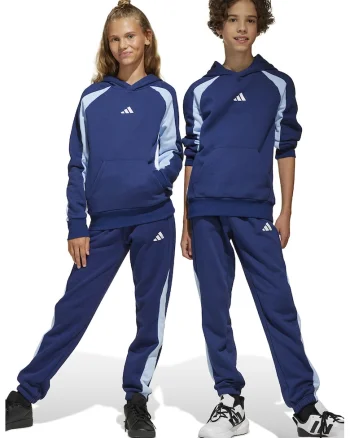 Pantaloni de trening cu insertii contrastante, Albastru inchis/Albastru deschis