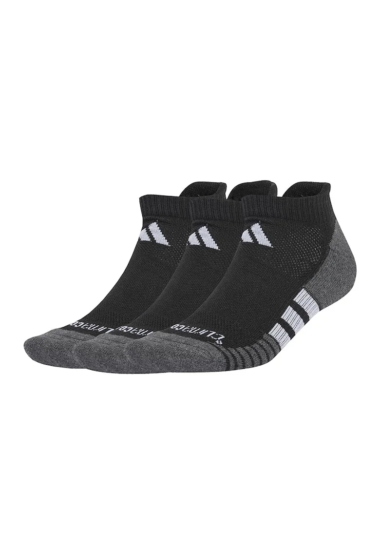 Set de sosete unisex, pentru fitness - 3 perechi, Alb/Negru/Gri