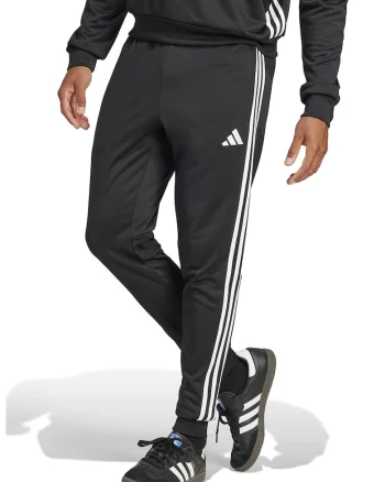 Pantaloni cu benzi laterale cu logo, pentru fotbal, Alb/Negru