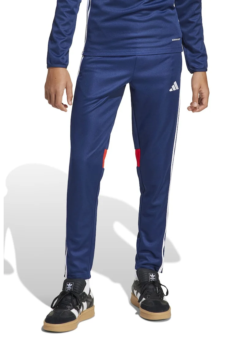 Pantaloni cu slituri laterale, pentru fotbal Tiro 25, Rosu/Alb/Bleumarin