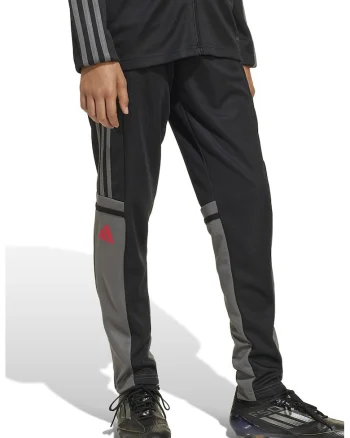 Pantaloni cu slituri cu fermoar, pentru fotbal, Negru/Gri