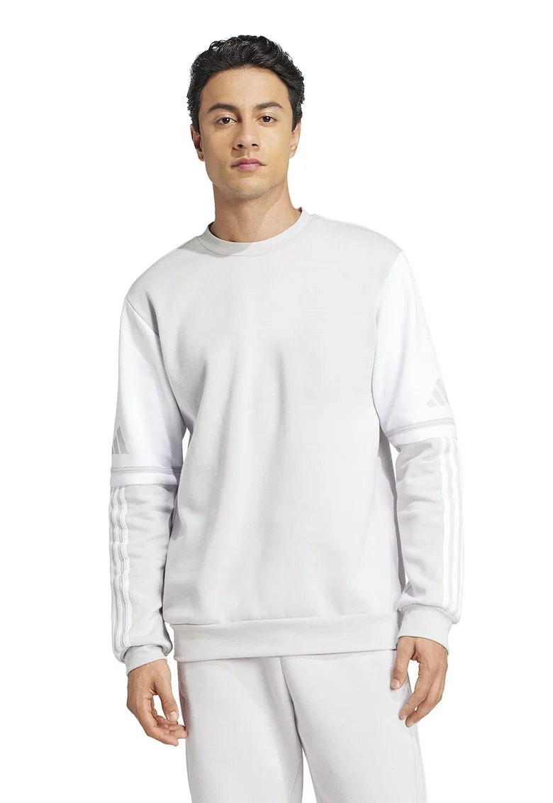 Bluza de trening cu model in doua nuante, pentru fotbal, Alb/Gri deschis