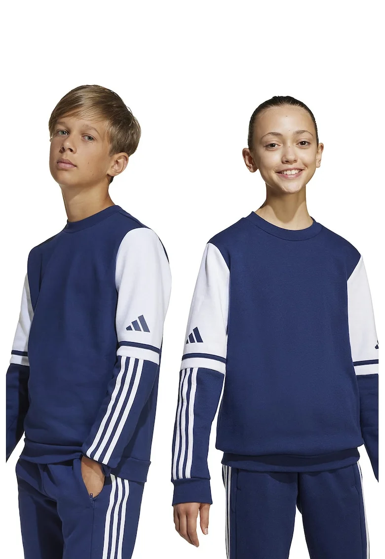 Bluza de trenig cu model in doua nuante, pentru fotbal, Alb/Albastru inchis