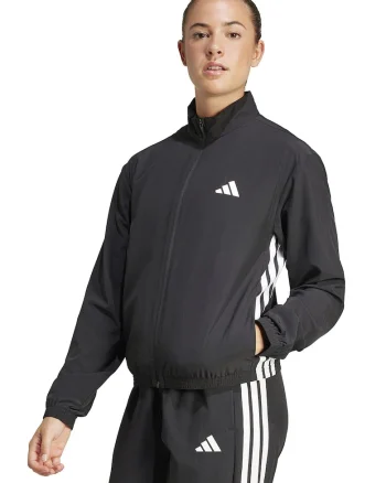 Bluza de trening cu fermoar, pentru fitness, Alb/Negru