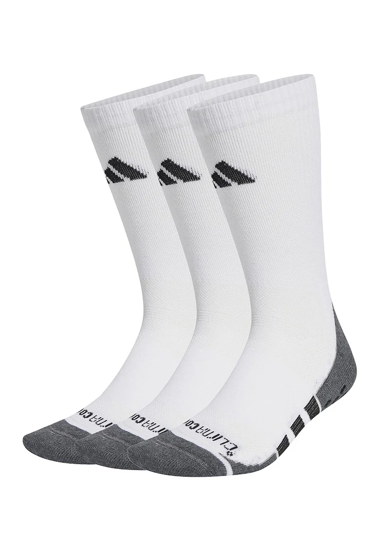 Set de sosete pentru fitness - 3 perechi, Negru stins/Alb optic
