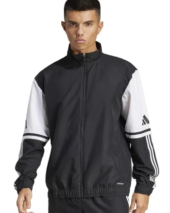 Bluza de trening cu fermoar, pentru fotbal, Alb/Negru