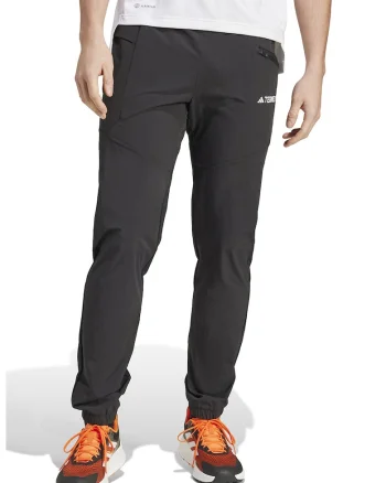 Pantaloni cu buzunare laterale pentru alergare, Negru