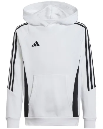 Hanorac cu buzunare kangaroo, pentru fotbal, Alb/Negru