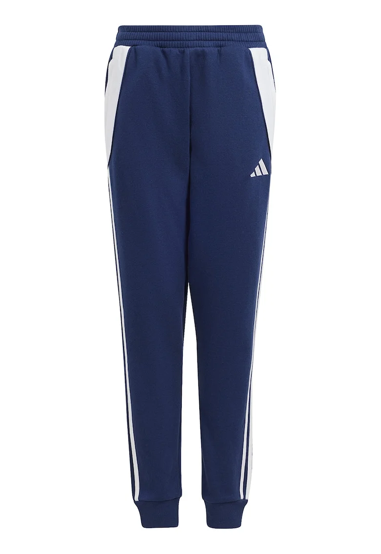 Pantaloni de trening din amestec de bumbac, pentru fotbal, Alb/Albastru royal
