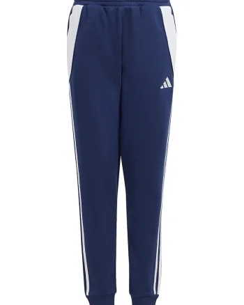 Pantaloni de trening din amestec de bumbac, pentru fotbal, Alb/Albastru royal