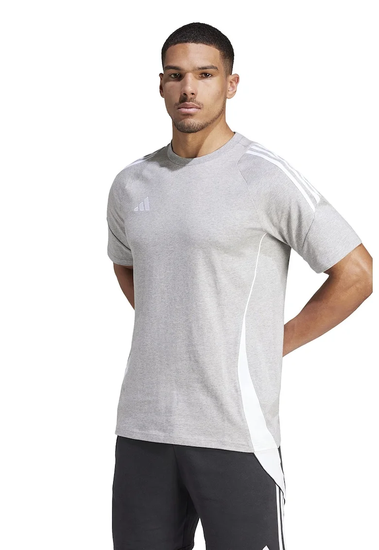 Tricou din bumbac pentru fotbal Tiro24, Alb/Gri deschis