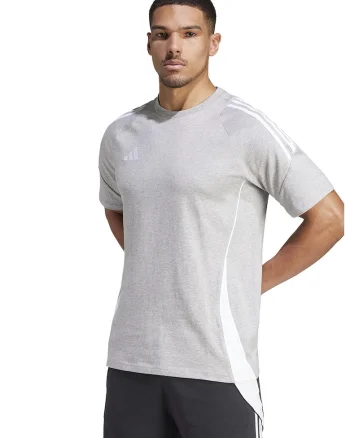 Tricou din bumbac pentru fotbal Tiro24, Alb/Gri deschis