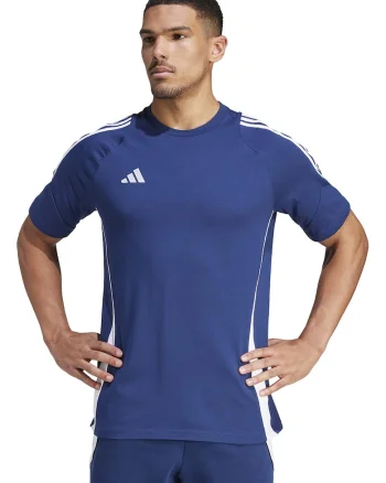 Tricou din bumbac pentru fotbal Tiro24, Alb/Albastru royal