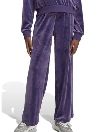 Pantaloni de trening cu aspect catifelat, Violet aubergine