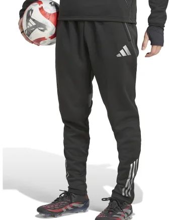 Pantaloni cu buzunare laterale pentru fotbal, Negru