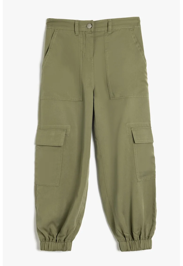 Pantaloni cargo din lyocell, Kaki