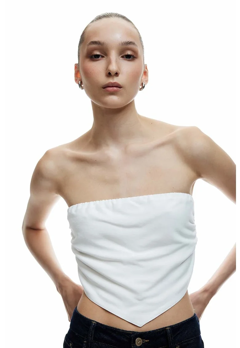 Top crop uni, Alb