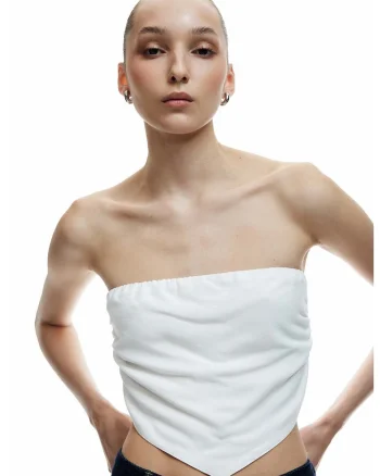 Top crop uni, Alb