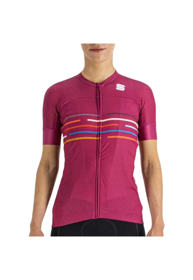 Tricou ciclism dama  Velodrome Roz, Roz