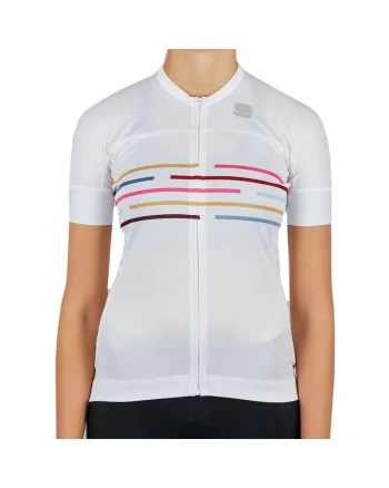 Tricou ciclism dama  Velodrome Alb, Alb