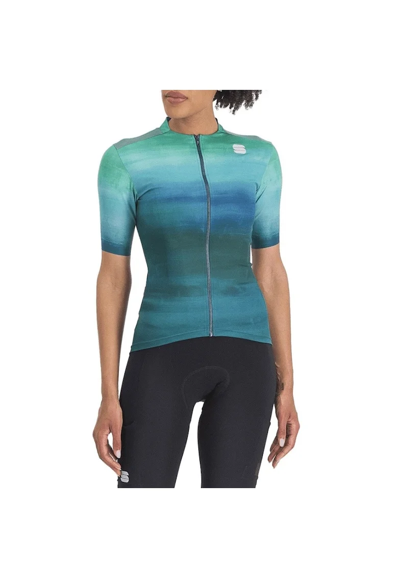 Tricou ciclism dama  Flow Supergiara Turcoaz/Bleu, Turcoaz