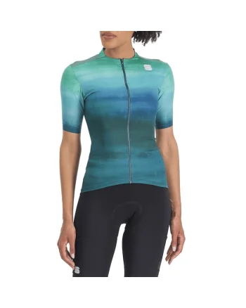 Tricou ciclism dama  Flow Supergiara Turcoaz/Bleu, Turcoaz
