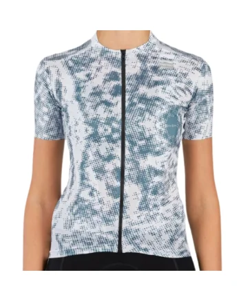 Tricou ciclism dama  Escape Supergiara SS 2021 Alb/Bleu, Bleumarin