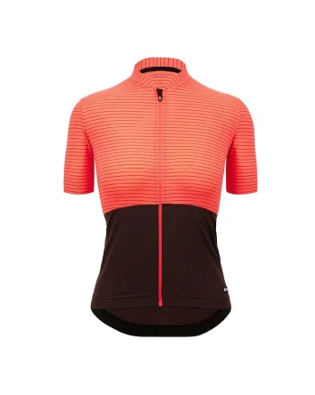 Tricou ciclism dama  Colore Riga Corai/Negru, Coral