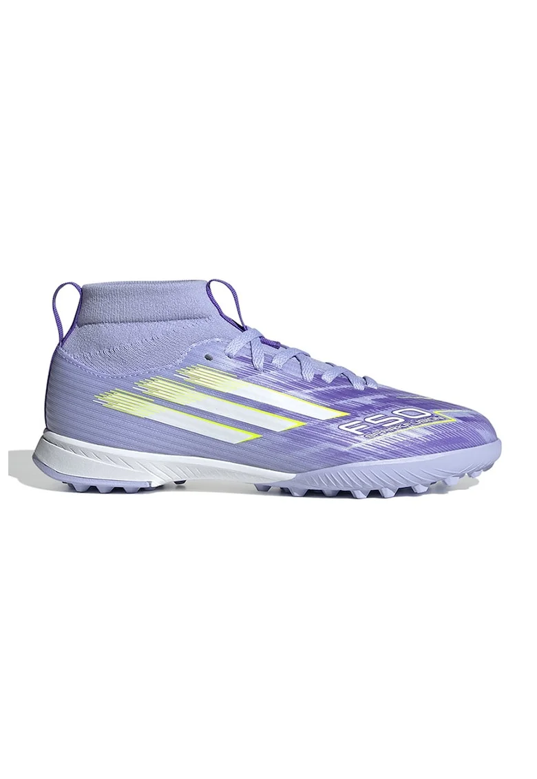 Pantofi cu model din material textil pentru fotbal F50 Spark Fusion League, Lila/Verde lime
