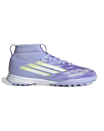 Pantofi cu model din material textil pentru fotbal F50 Spark Fusion League, Lila/Verde lime