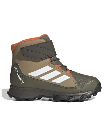Ghete impermeabile Terrex cu inchidere velcro pentru zapada, Alb/Verde masliniu