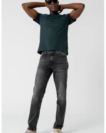 Tricou uni cu croiala slim-fit, Verde englez