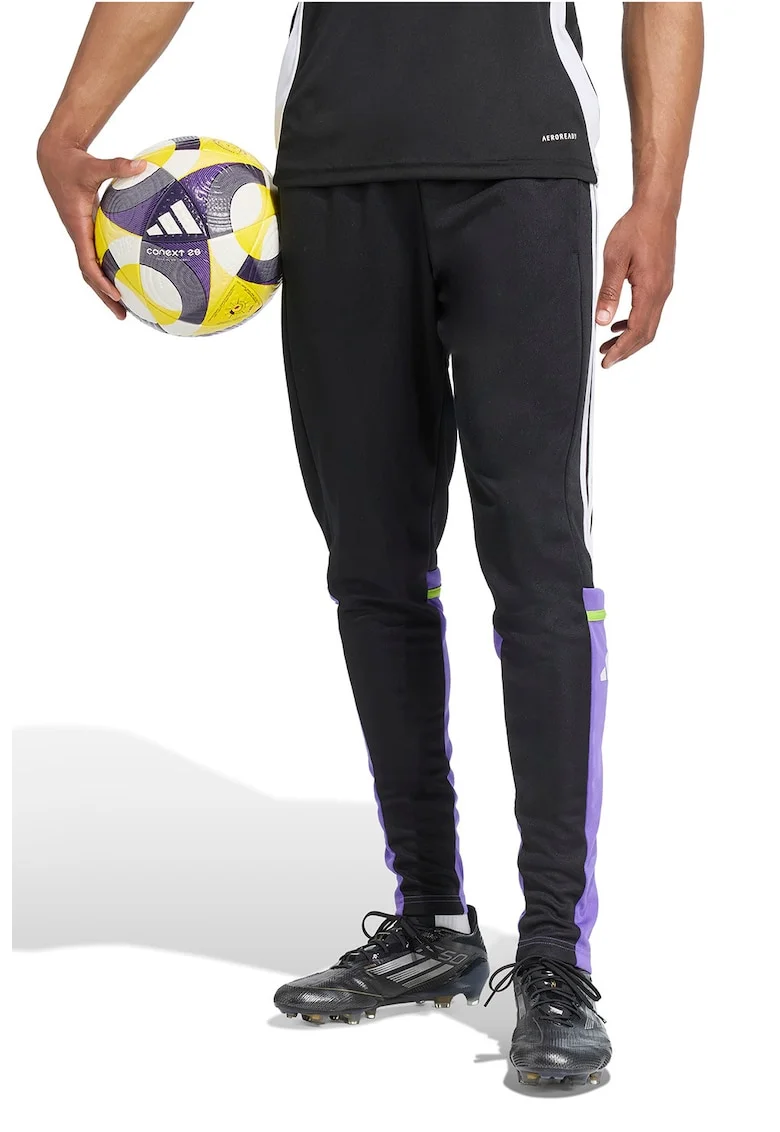 Pantaloni conici pentru fotbal Squadra 25, Albastru pastel/Negru